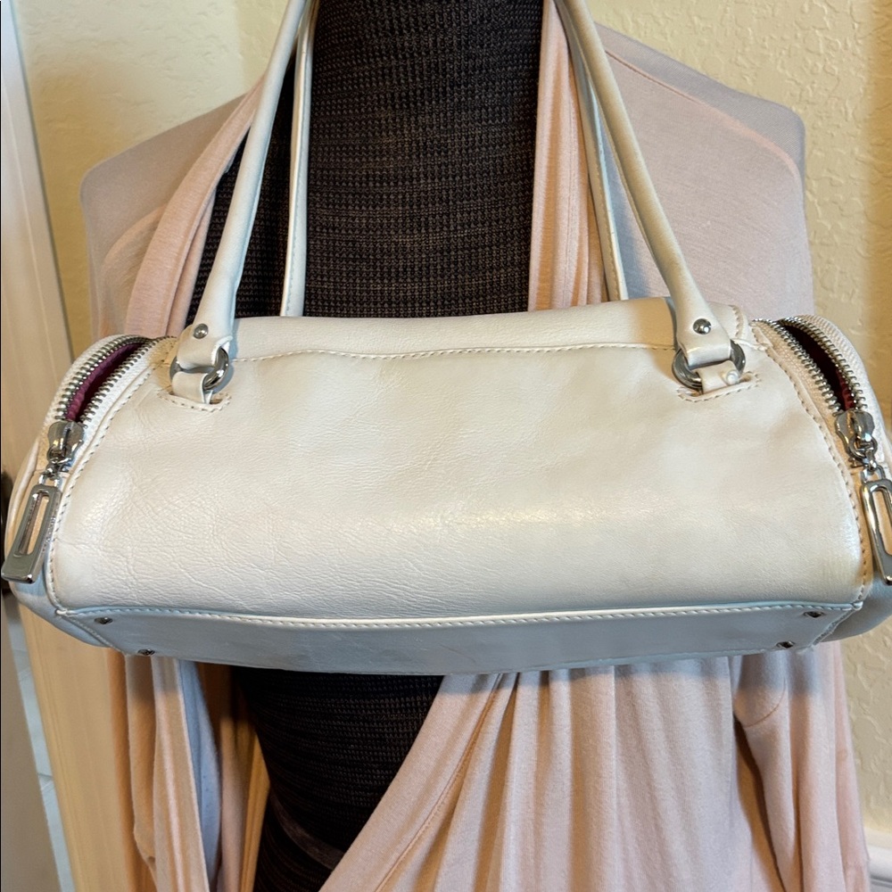 Cole Haan White Shoulder Bag with Silver Accents - Picture 2 of 10